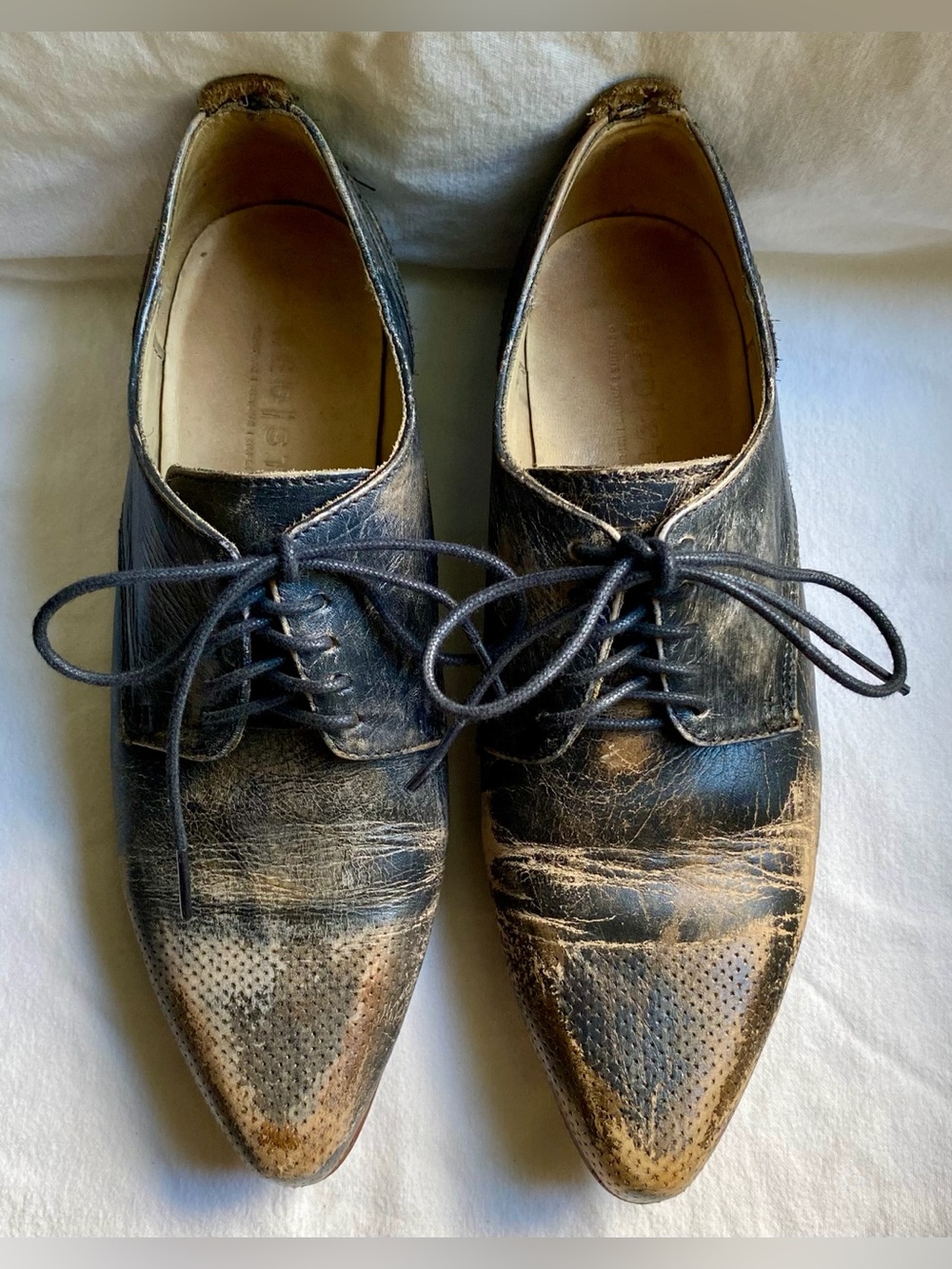 BED|STU Abyss in Distressed Black Lux, women's size 8.5